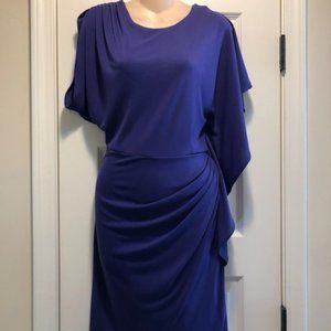 NEW BCBG Max Azria Unique Purple Drapey Evening/Cocktail Dress Medium